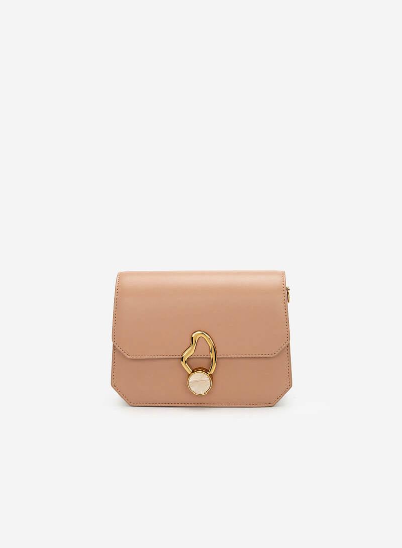 Túi Phone Pouch Hình Lục Giác - SHO 0175 - Màu Be Đậm