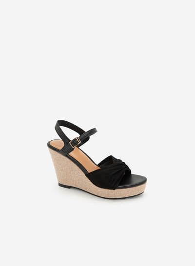 Giày Đế Xuồng Quai Đan Nơ - SDX 0421 - Màu Đen