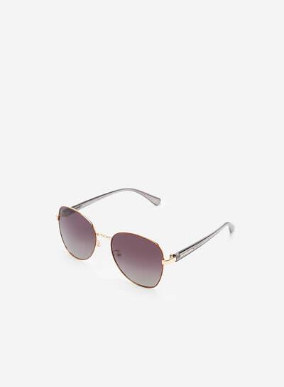 Kính Mát Dáng Aviator Gọng Mảnh - AVI 0008 - Màu Nâu Đậm