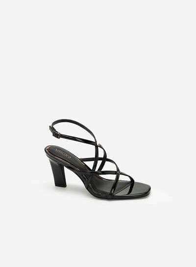 Giày Skinny Strap Đính Kim Loại - SDN 0675 - Màu Đen