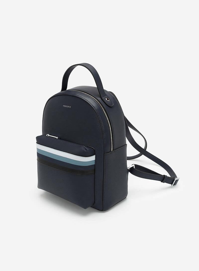 Balo đa năng phối kẻ sọc nhiều màu - BAC 0136 - Màu xanh navy - vascara.com