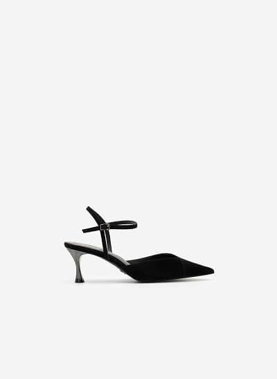 Giày Bít Mũi Nhọn Da Nubuck - BMN 0483 - Màu Đen