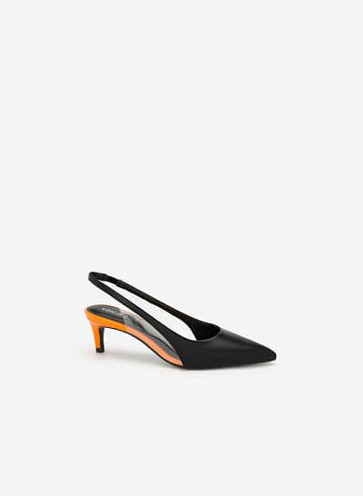 Giày Slingback Crystal Neon Light - BMN 0421 - Màu Cam Neon