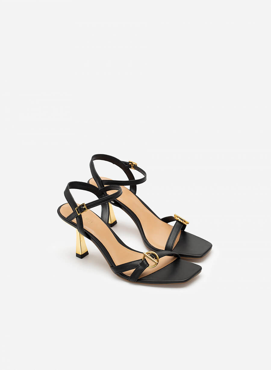 Giày sandal quai phối khóa tròn hiện đại - SDN 0688 - Màu đen - vascara.com