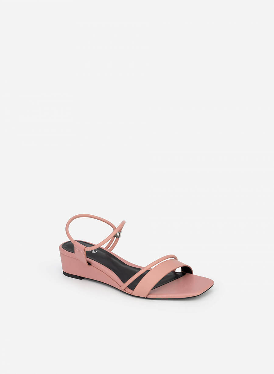 Giày sandal đế xuồng quai ngang - SDX 0426 - Màu hồng đậm - vascara.com