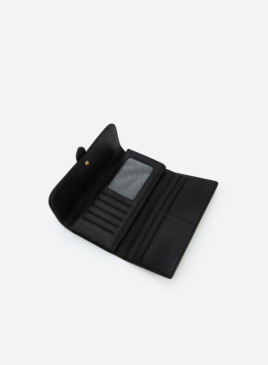 Ví cầm tay nhiều ngăn phối belt - WAL 0226 - Màu đen - vascara.com