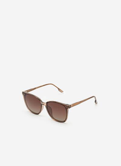 Kính Gọng Nhựa Mắt Bo Tròn Wayfarer - WAY 0028 - Màu Nâu