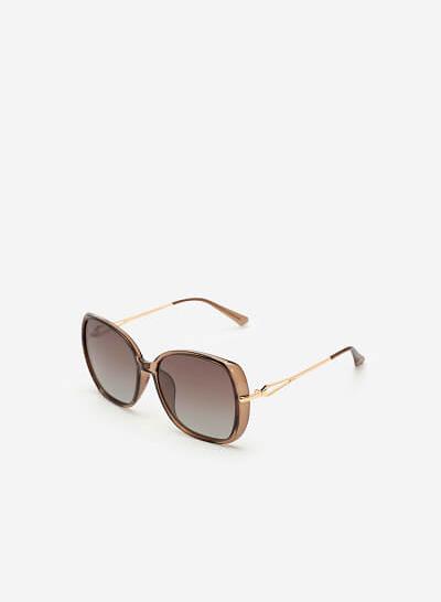 Kính Wayfarer Over Frame Gọng Phủ Metallic - WAY 0029 - Màu Nâu