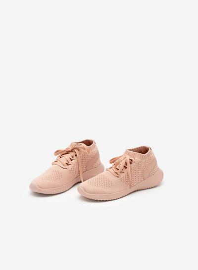 Giày Sneaker Vải Knit Cổ Co Giãn - SNK 0022 - Màu Hồng - VASCARA