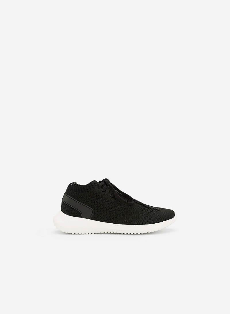 Giày Sneaker Vải Knit Cổ Co Giãn - SNK 0022 - Màu Đen
