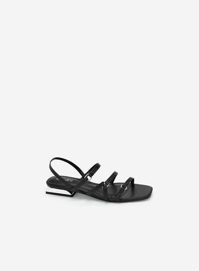 Giày Multi-Strap Vân Da Kỳ Đà - SDK 0314 - Màu Đen
