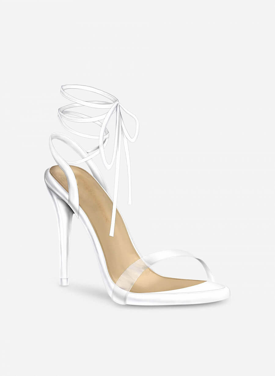 Giày Satin Buộc Dây - New York Fashion Week 2019 - SDN 0661 - Màu Trắng - VASCARA