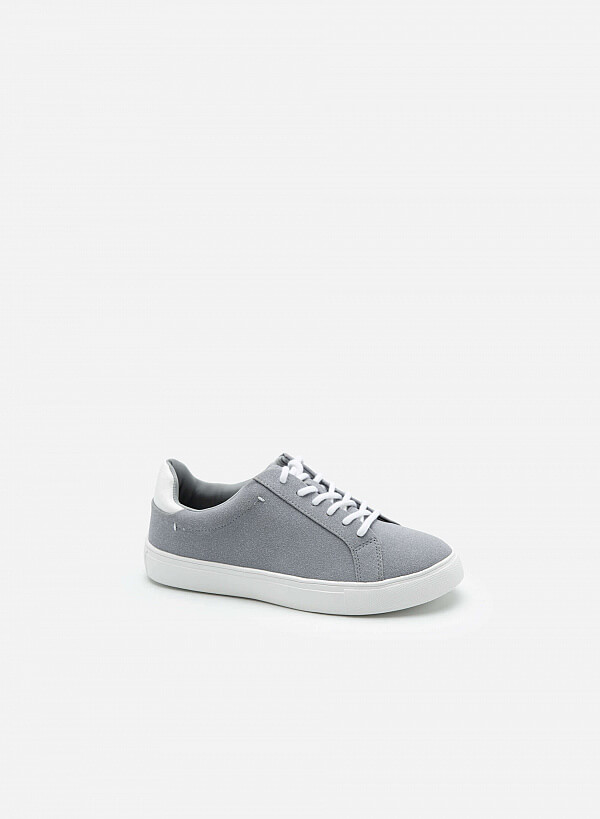 [Ưu Đãi Đặc Biệt 50%] Giày sneaker da nubuck - SNK 0039 - Màu xám nhạt - VASCARA