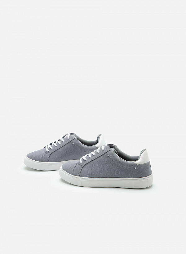 [Ưu Đãi Đặc Biệt 50%] Giày sneaker da nubuck - SNK 0039 - Màu xám nhạt - VASCARA