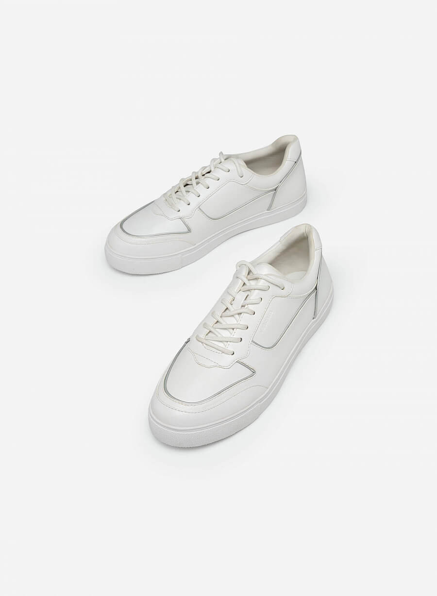 Giày sneaker viền chỉ nổi thời trang - SNK 0042 - Màu trắng - vascara.com