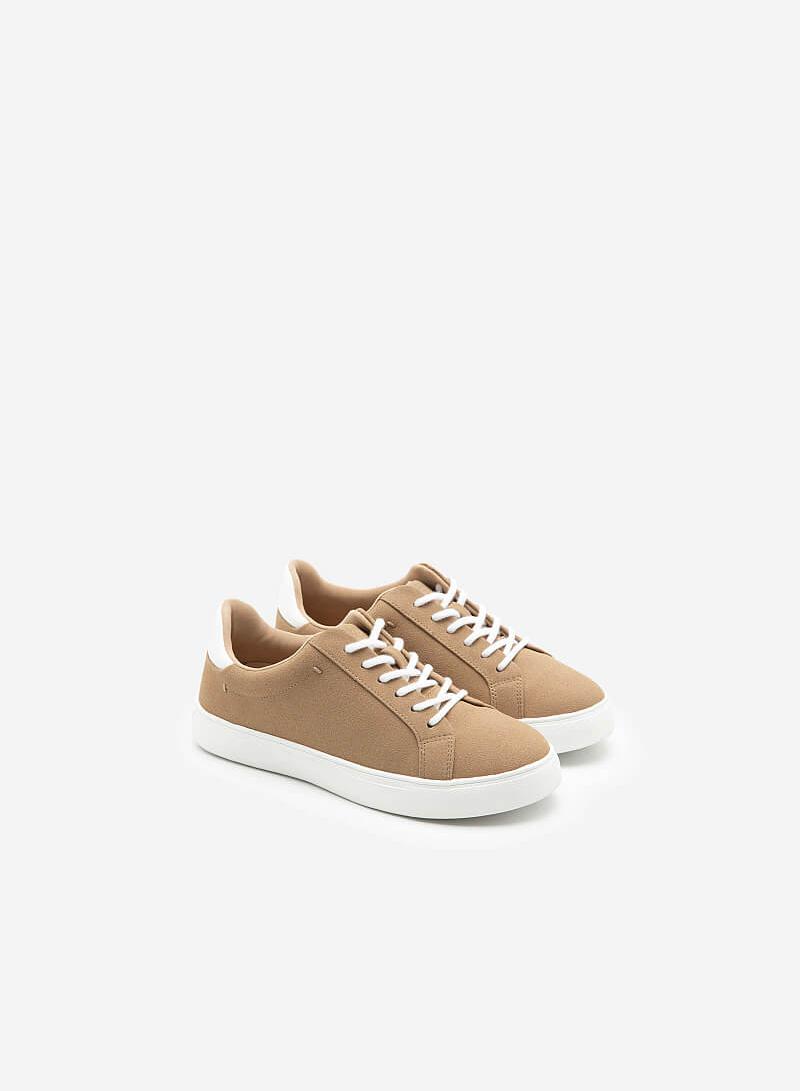 Giày sneaker da - SNK 0039 - Màu be đậm - vascara.com