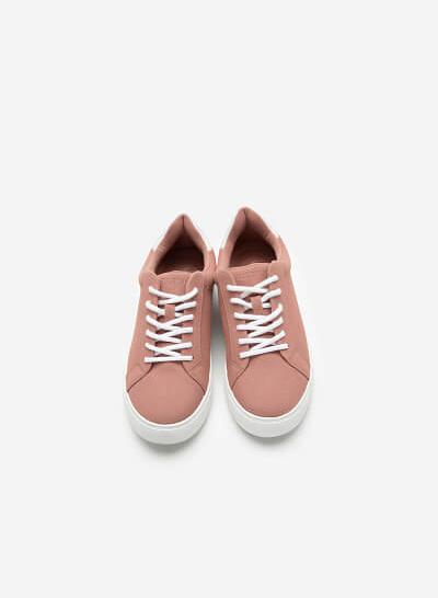 Giày sneaker da - SNK 0039 - Màu hồng đậm - VASCARA