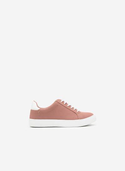 Giày Sneaker Da - SNK 0039 - Màu Hồng Đậm - VASCARA