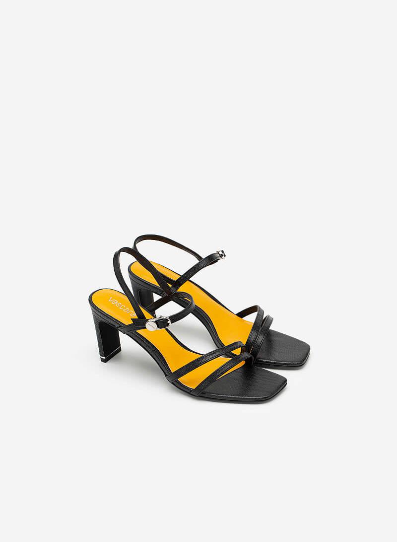 Giày Sandal Họa Tiết Vân Rắn - SDN 0632 - Màu Đen - vascara.com