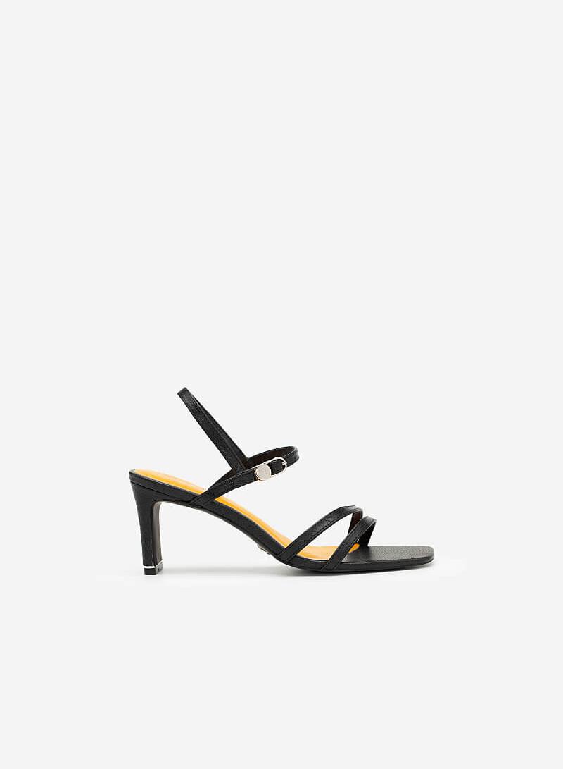 Giày Sandal Họa Tiết Vân Rắn - SDN 0632 - Màu Đen - VASCARA