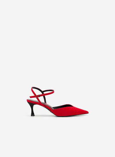 Giày Bít Mũi Nhọn Da Nubuck - BMN 0483 - Màu Đỏ