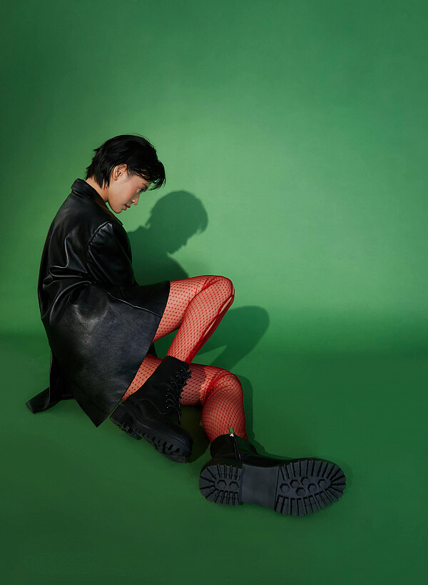 Combat Boots Buộc Dây Lug-Sole - BOT 0909 - Màu Đen