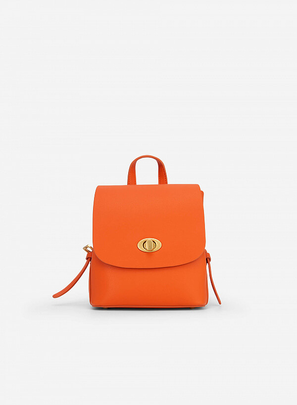Balo Mini Khóa Cài Oval - BAC 0156 - Màu Cam