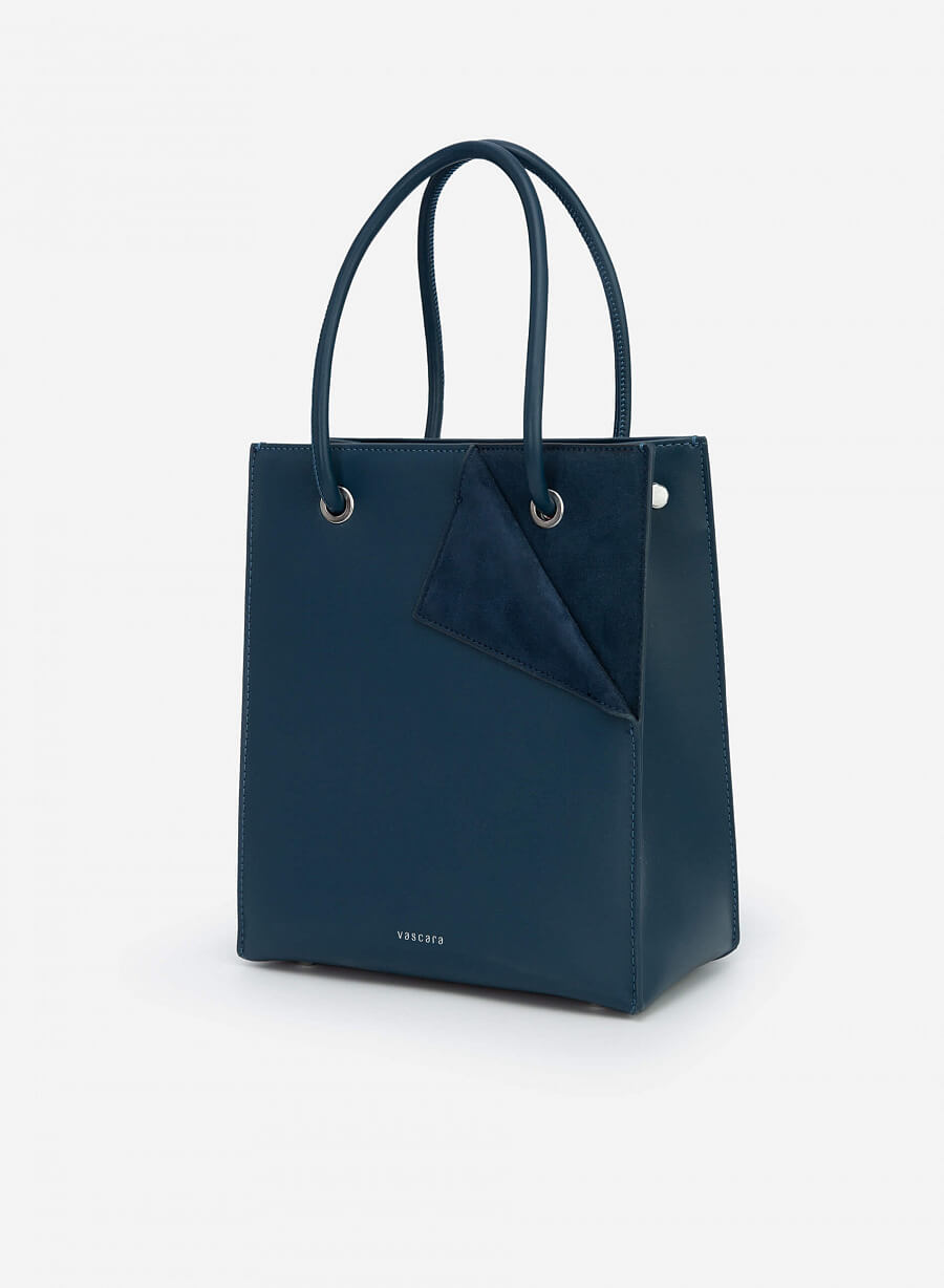 Túi tote góc phối layer - TOT 0076 - Màu xanh dương - vascara.com