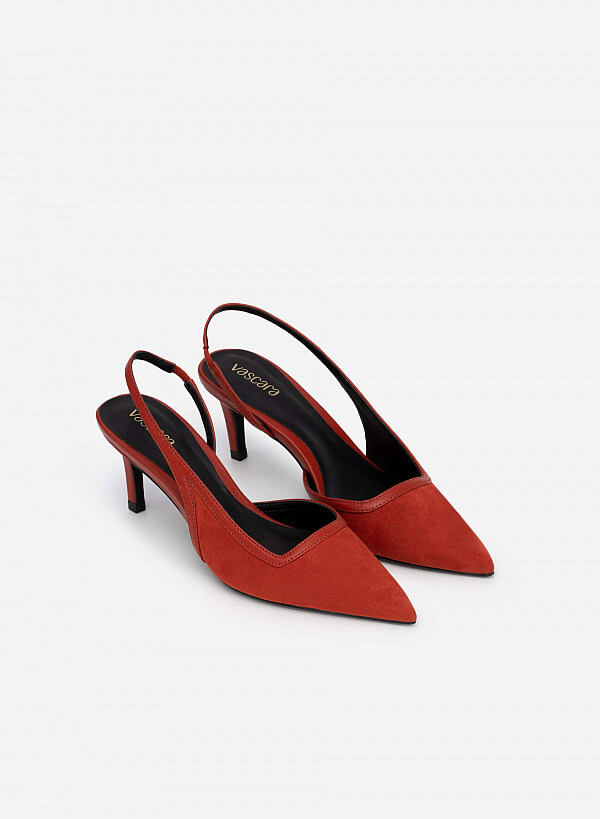 Giày d'orsay slingback phối