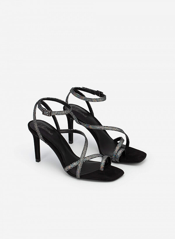 Giày Sandal Ankle Strap Quai Mảnh Vân Kỳ Đà - SDN 0702 - Màu Cầu Vồng - VASCARA