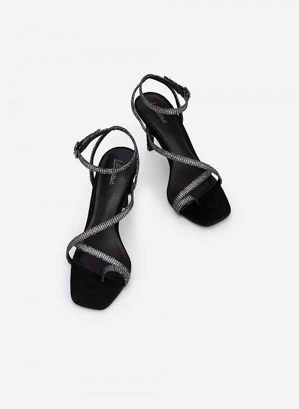 Giày Sandal Ankle Strap Quai Mảnh Vân Kỳ Đà - SDN 0702 - Màu Cầu Vồng - VASCARA