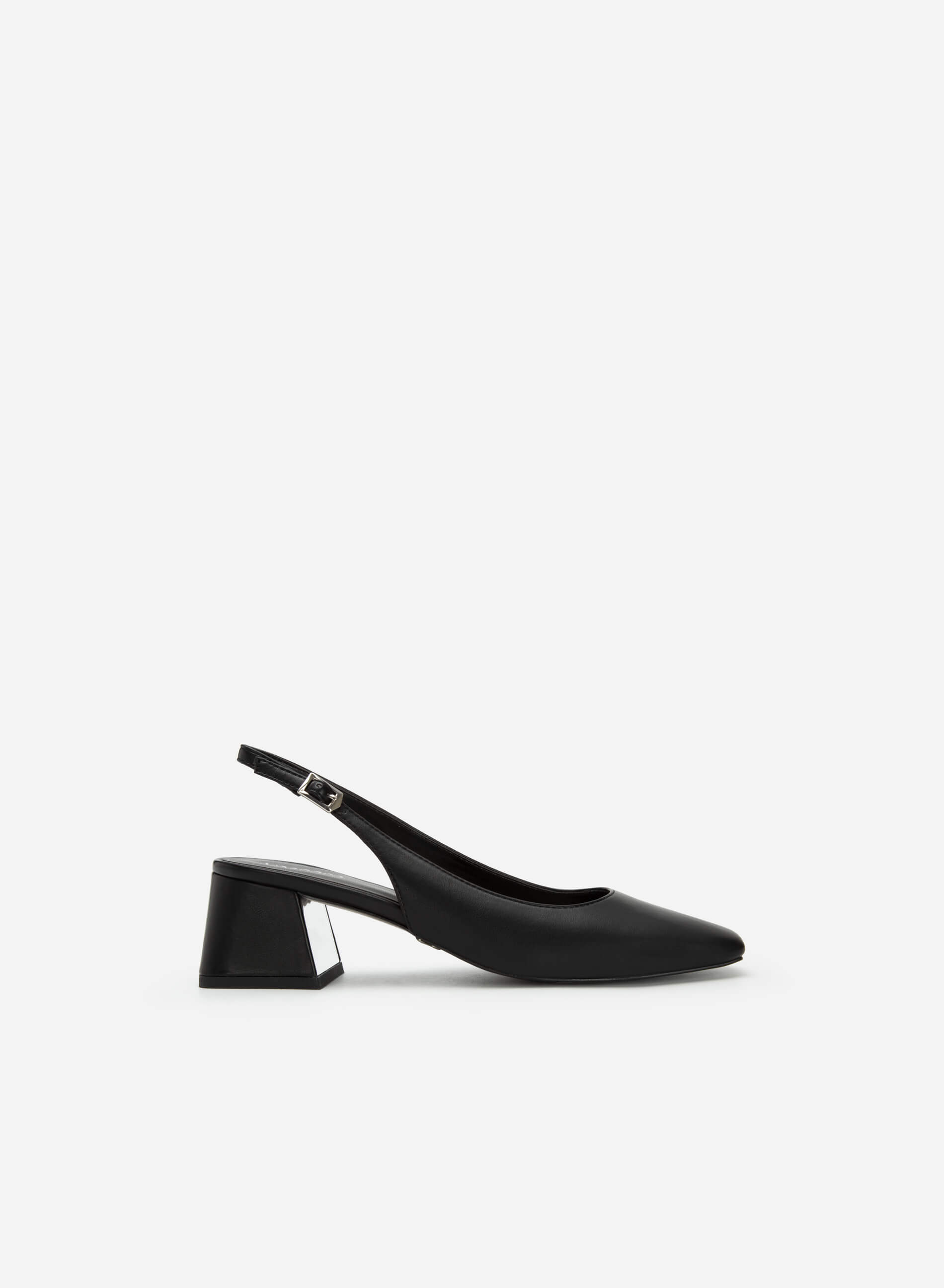 Giày Slingback Mũi Vuông Gót Trụ - BMN 0519 - Màu đen | VASCARA