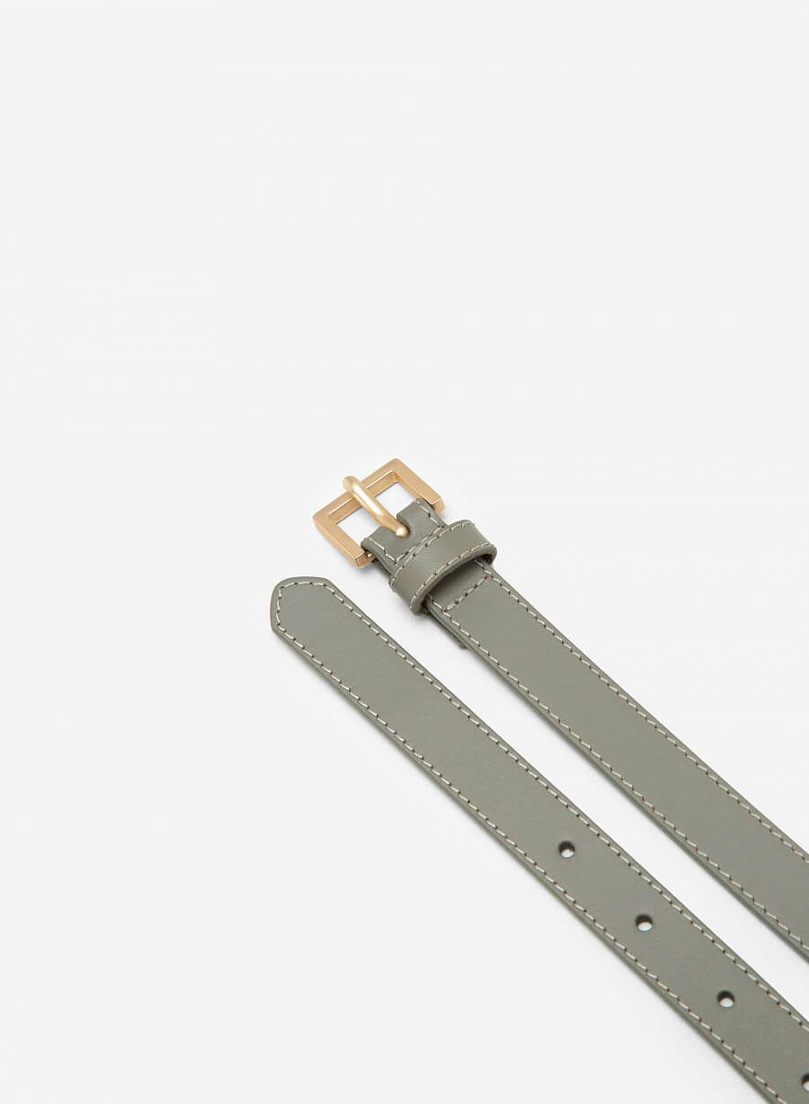 Thắt lưng khóa cài hình vuông - TRO 0026 - Màu xám - vascara.com