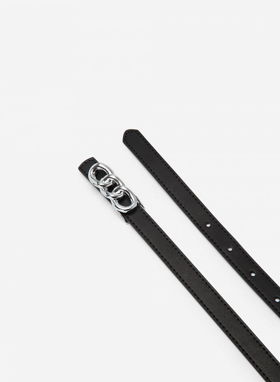 Thắt Lưng Khóa Phối Hình Mắt Xích - WAI 0028 - Màu Đen - vascara.com