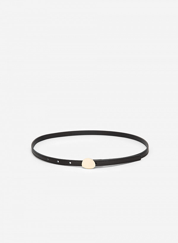 Thắt Lưng Dây Mảnh Khóa Geometric - WAI 0029 - Màu Đen