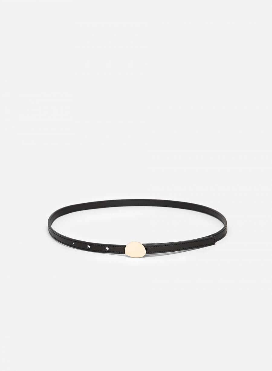 Thắt Lưng Dây Mảnh Khóa Geometric - WAI 0029 - Màu Đen - VASCARA