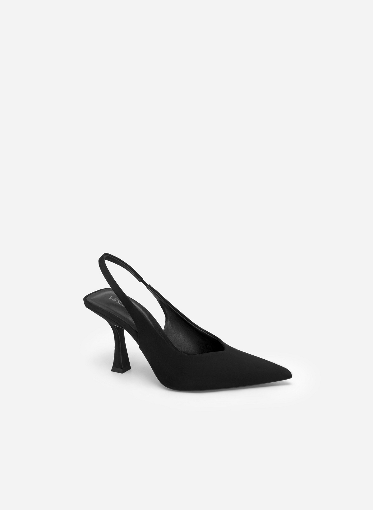 Pointed Toe Slingbacks - HIG 0558 - Black - vascara.com