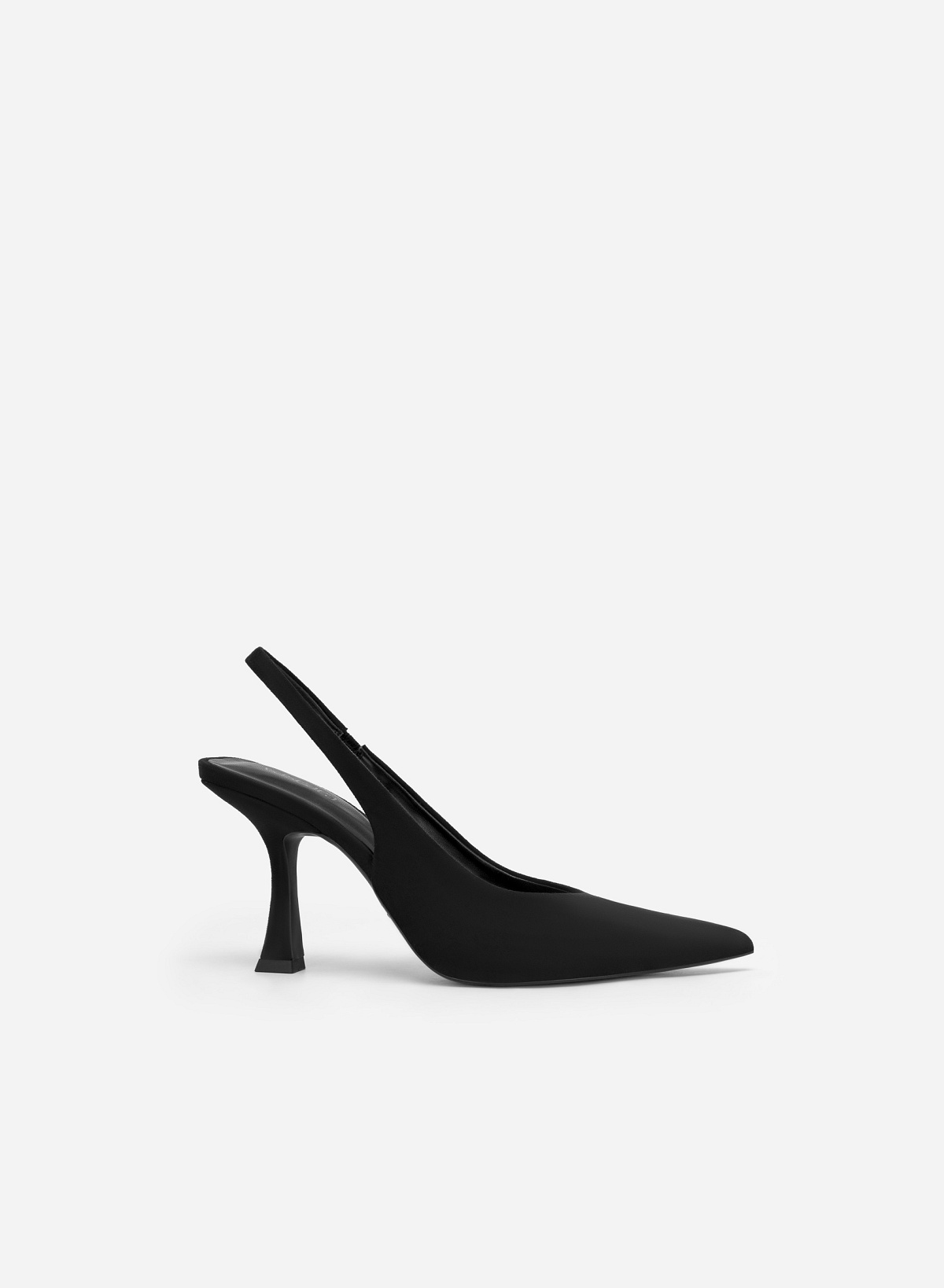 Pointed Toe Slingbacks - HIG 0558 - Black - vascara.com