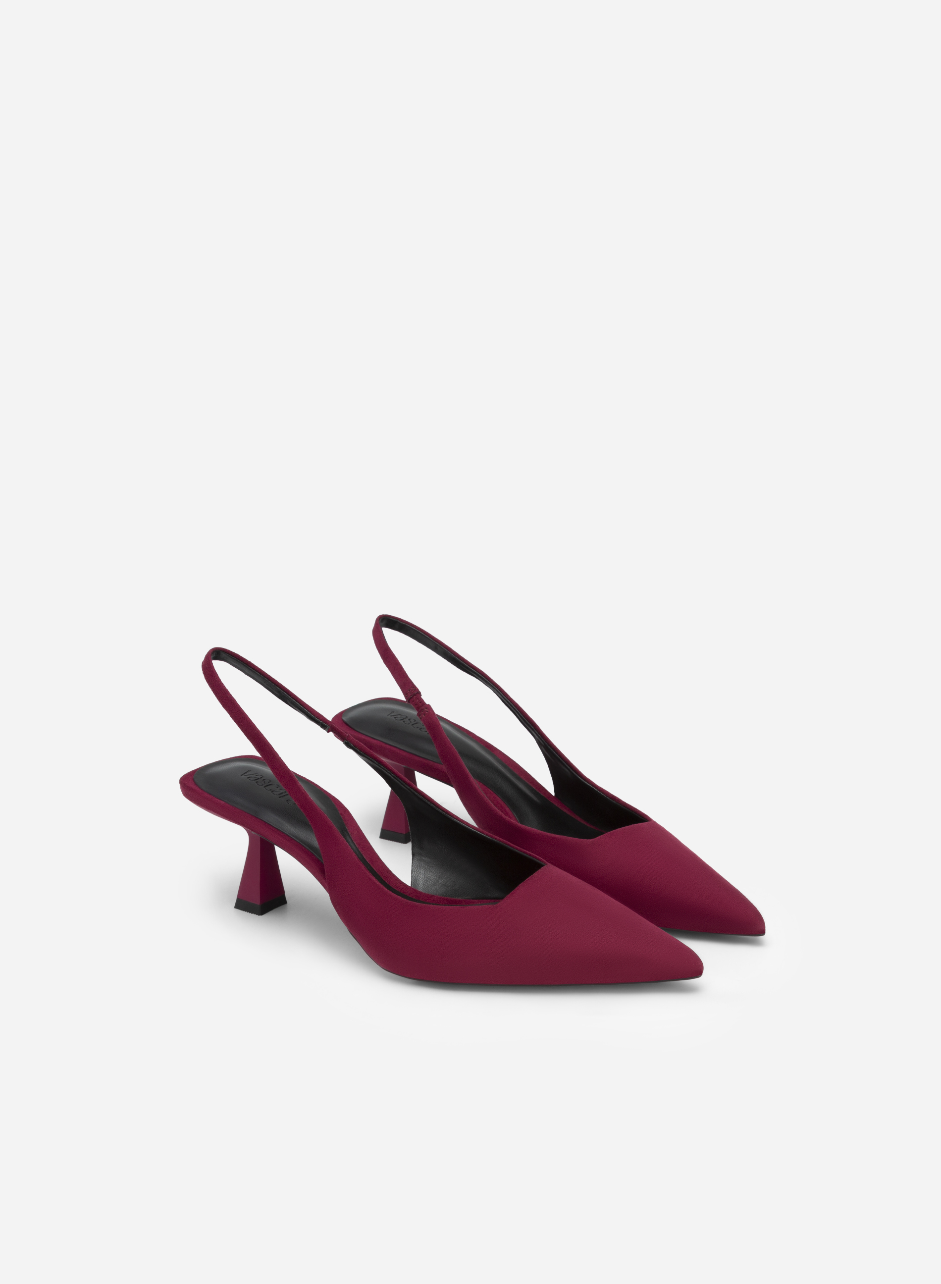 Pointed Toe Slingbacks HIG 0578 Bordeaux VASCARA