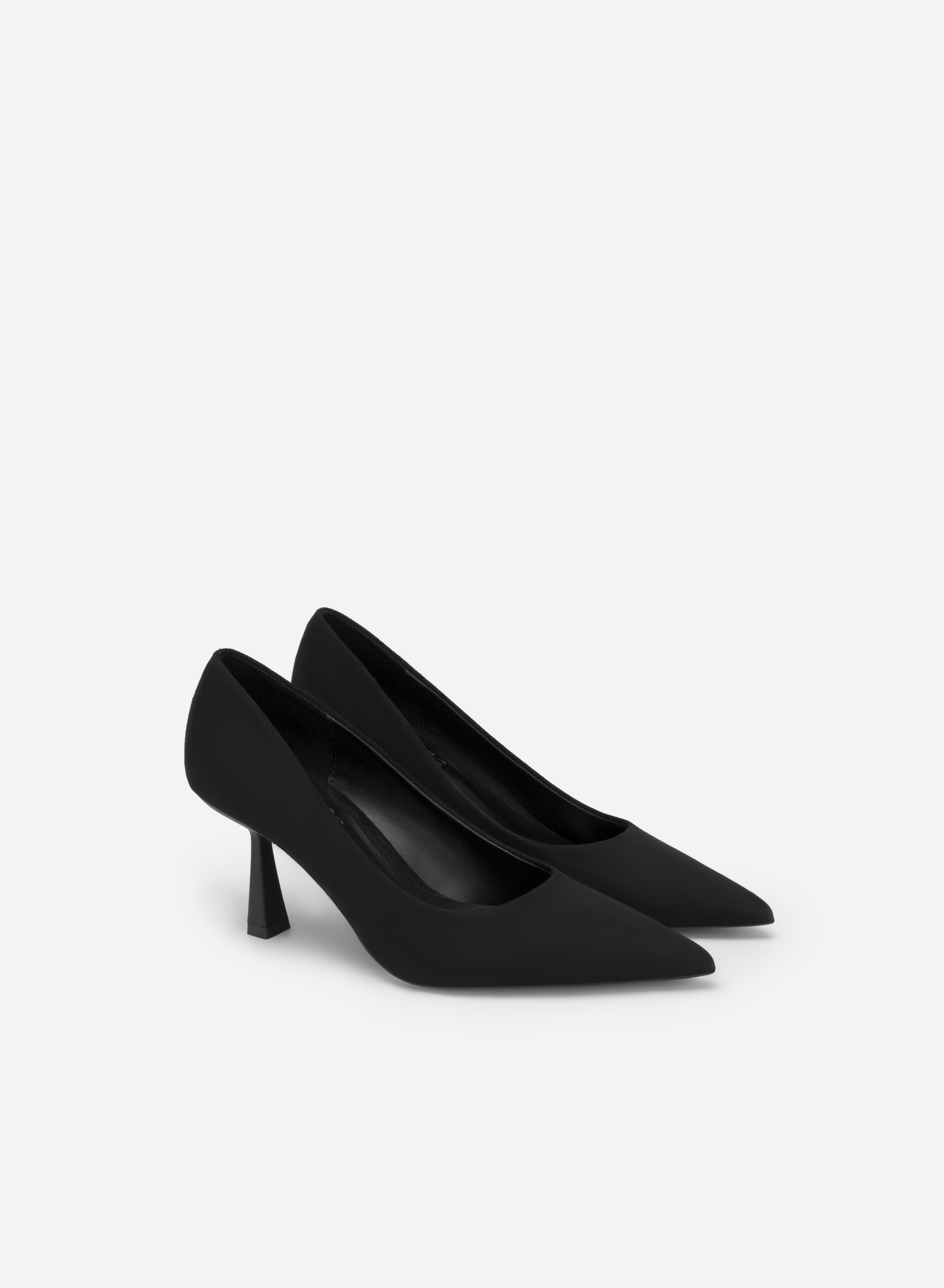 Pointed Toe Pumps - HIG 0583 - Black | VASCARA