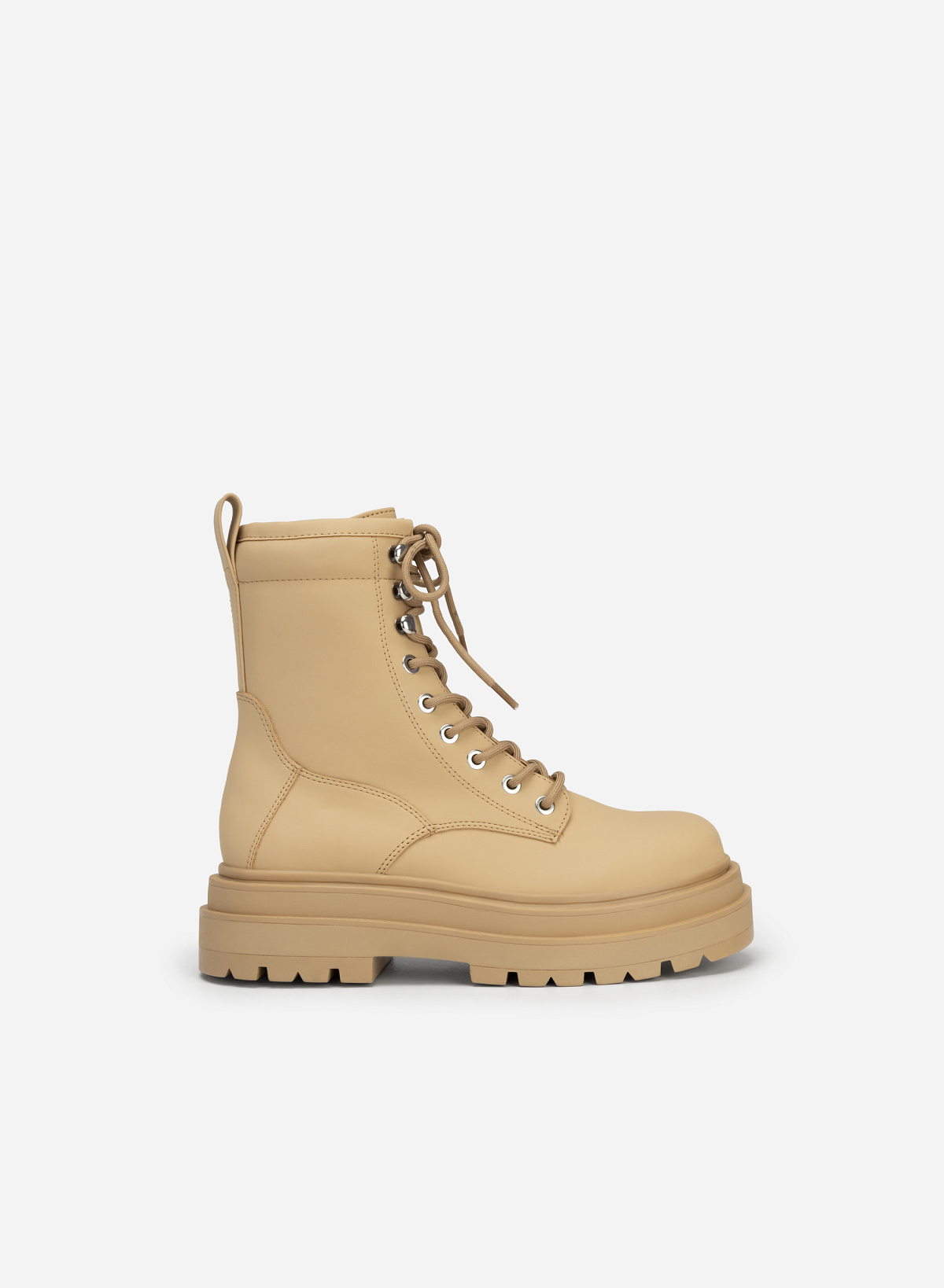 All-Day Comfort Combatハイネックブーツ - BOO 0915  - ベージュ - VASCARA