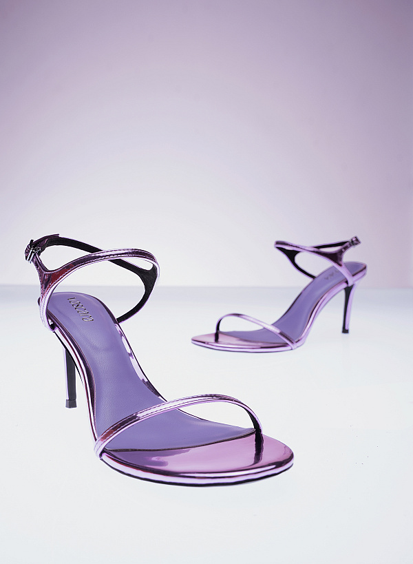 Giày sandal metallic quai mảnh - SDN 0737 - Màu tím