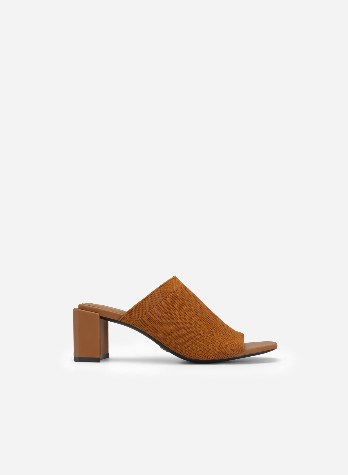 Knitted Large Canvas Strap Mules - MUL 0176 - Brown - vascara.com