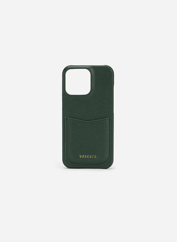 Card Slot Mixed iPhone 13 Pro Phone Case - CAS 0002 - Dark Green