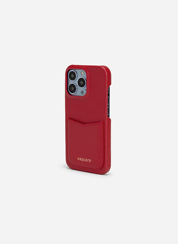 Card Slot Mixed iPhone 13 Pro Phone Case - CAS 0002 - Red - VASCARA