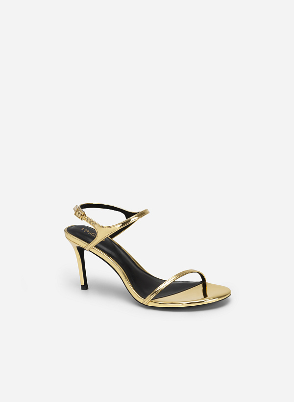 Skinny Strap Metallic Sandals - PUM 0737 - Dark Gold - VASCARA