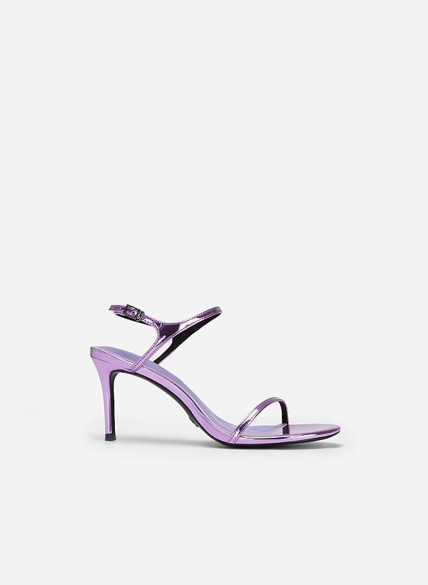Skinny Strap Metallic Sandals - PUM 0737 - Purple