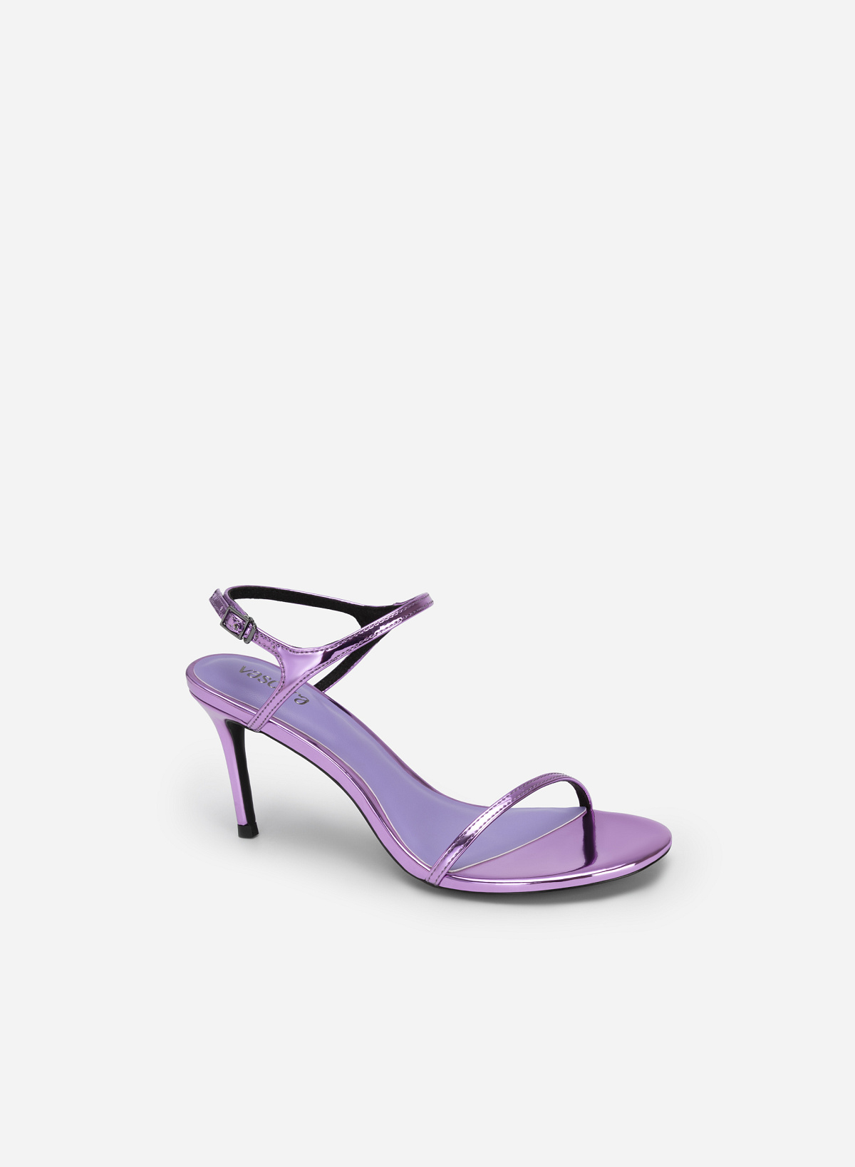 Skinny Strap Metallic Sandals - PUM 0737 - Purple - vascara.com