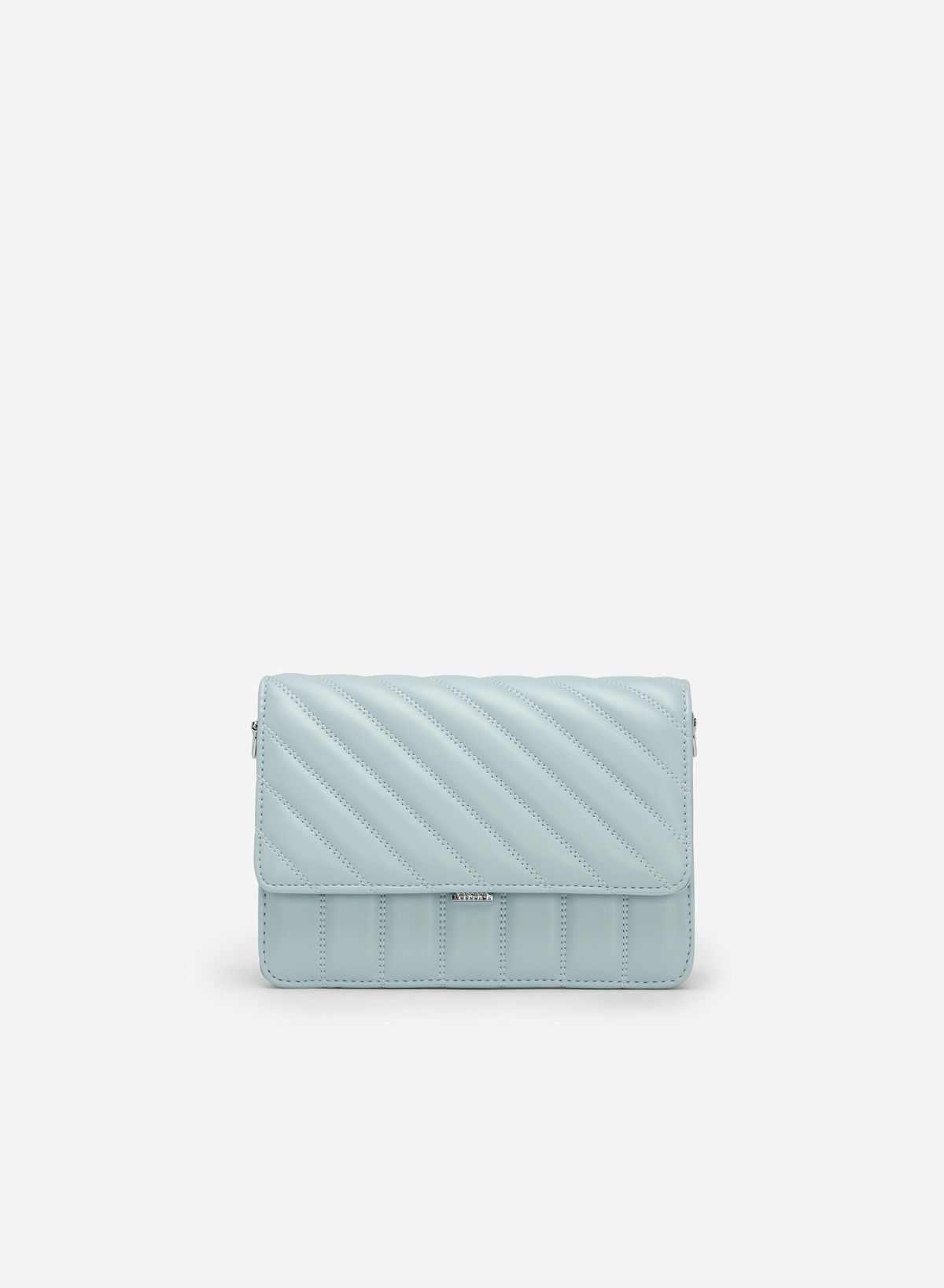 Diagonal Quilt Crossbody Bag - MES 0202 - Light Blue - VASCARA