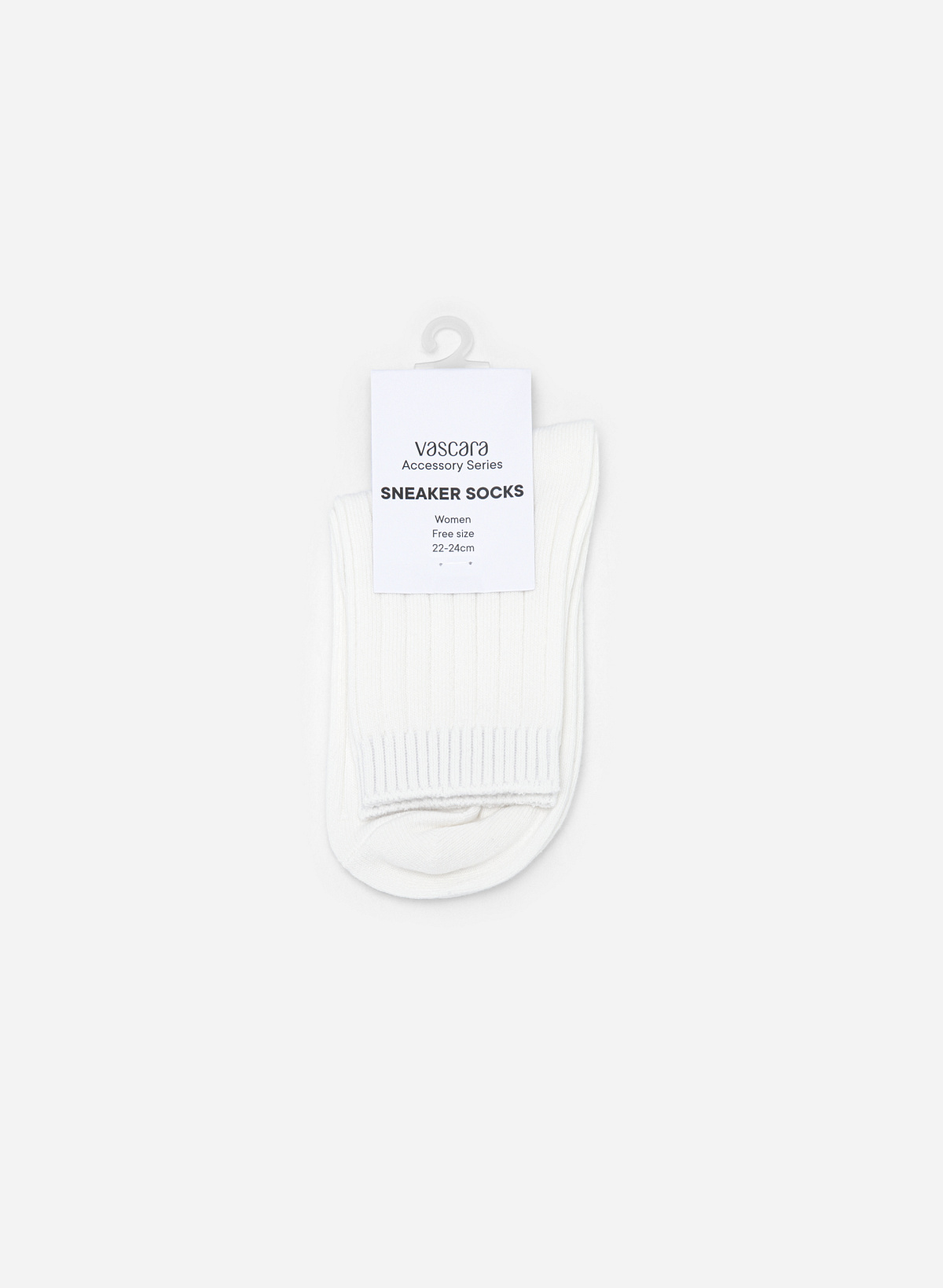 Vertical Stripe Quarter Socks - SCK 0001 - White - VASCARA